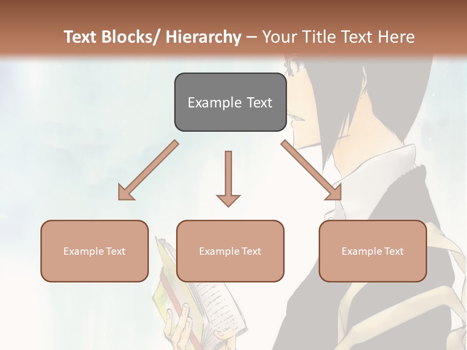 A Man Is Reading A Book In Front Of A Wall PowerPoint Template