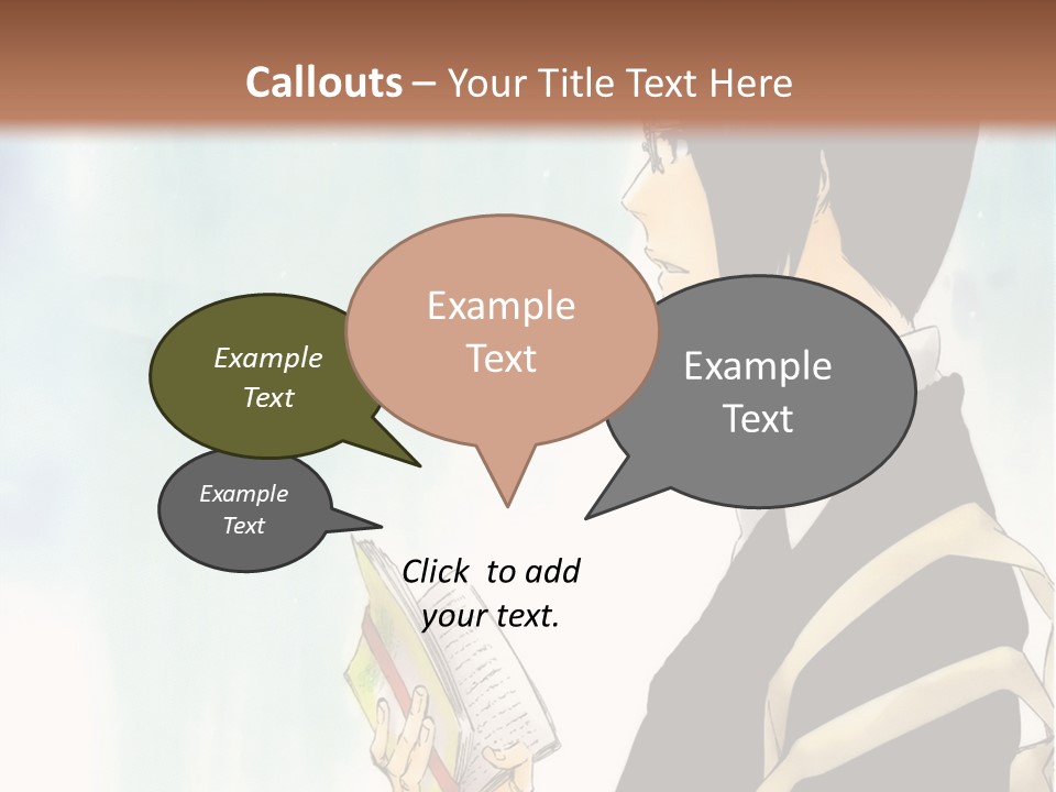 A Man Is Reading A Book In Front Of A Wall PowerPoint Template