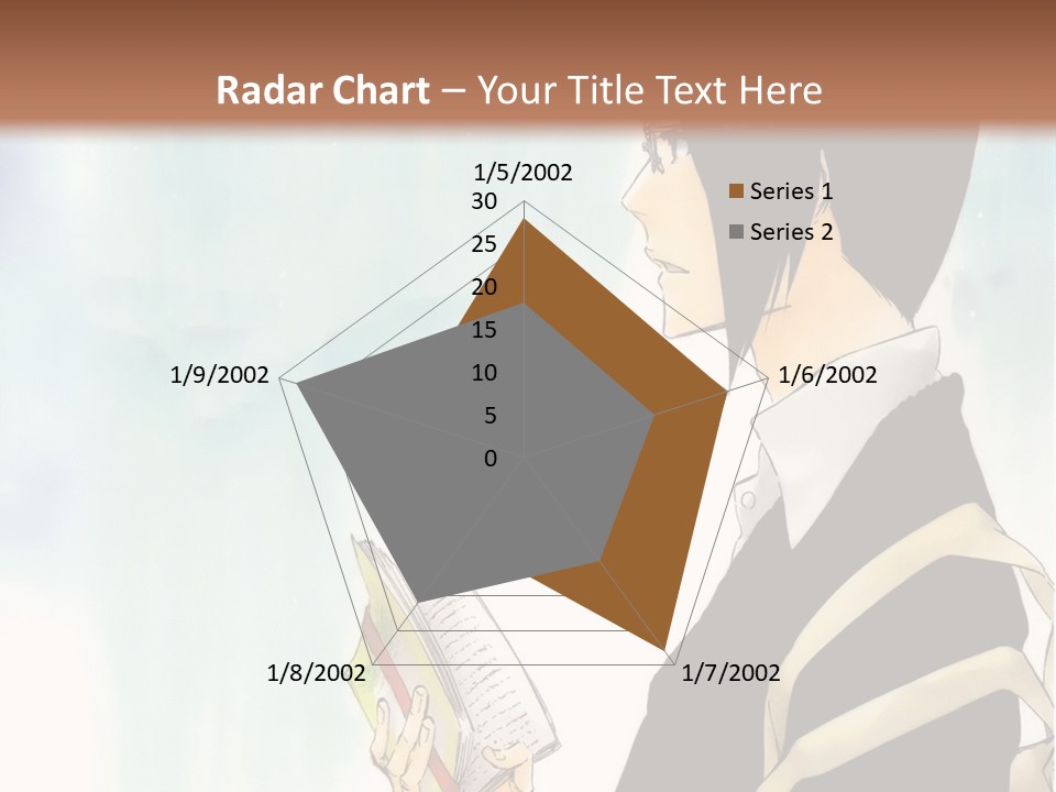 A Man Is Reading A Book In Front Of A Wall PowerPoint Template