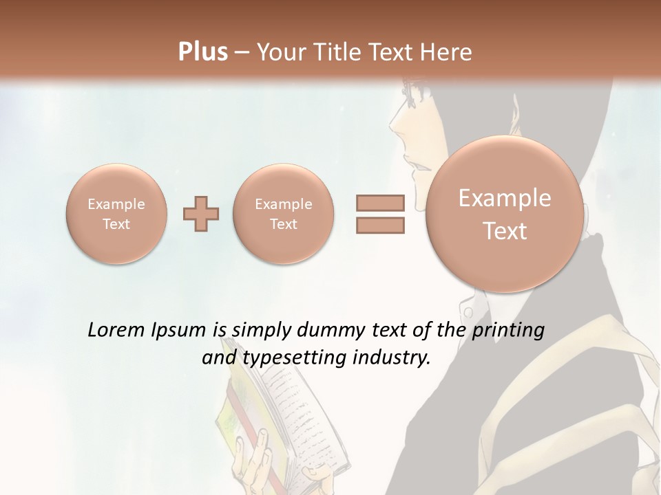 A Man Is Reading A Book In Front Of A Wall PowerPoint Template
