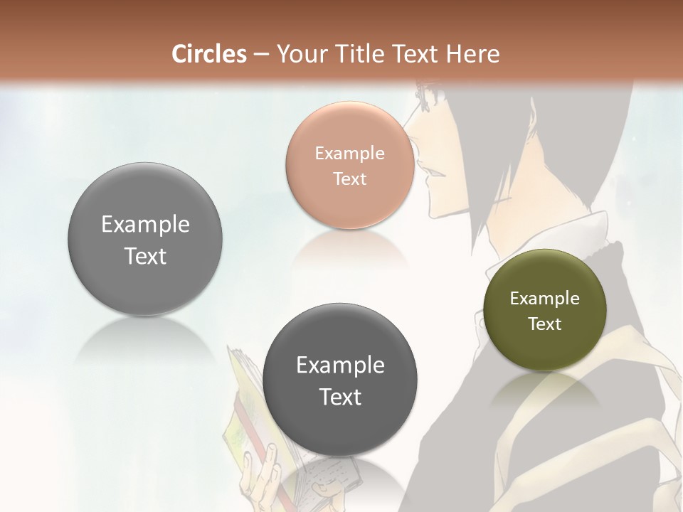 A Man Is Reading A Book In Front Of A Wall PowerPoint Template