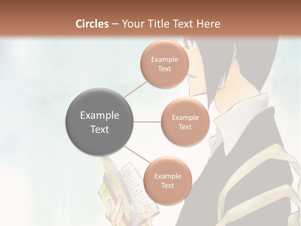 A Man Is Reading A Book In Front Of A Wall PowerPoint Template