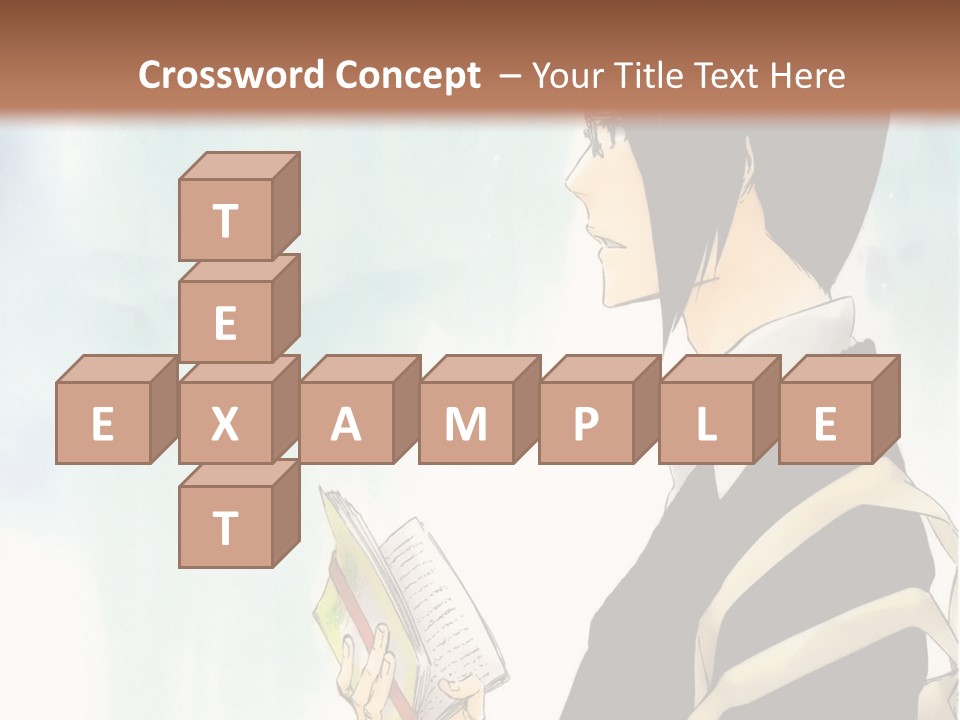 A Man Is Reading A Book In Front Of A Wall PowerPoint Template