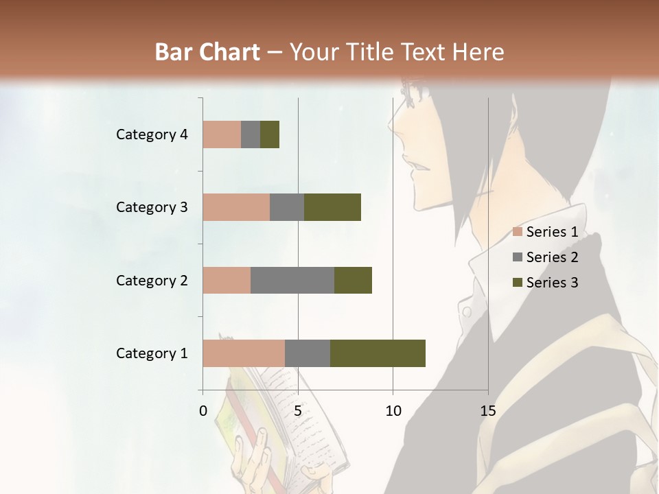 A Man Is Reading A Book In Front Of A Wall PowerPoint Template