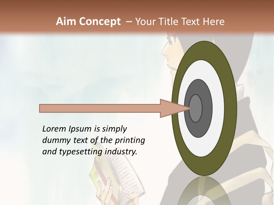 A Man Is Reading A Book In Front Of A Wall PowerPoint Template