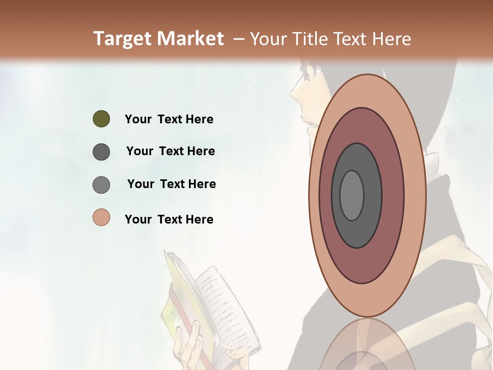 A Man Is Reading A Book In Front Of A Wall PowerPoint Template