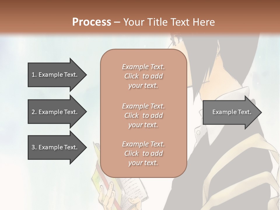 A Man Is Reading A Book In Front Of A Wall PowerPoint Template
