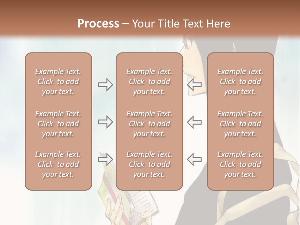 A Man Is Reading A Book In Front Of A Wall PowerPoint Template