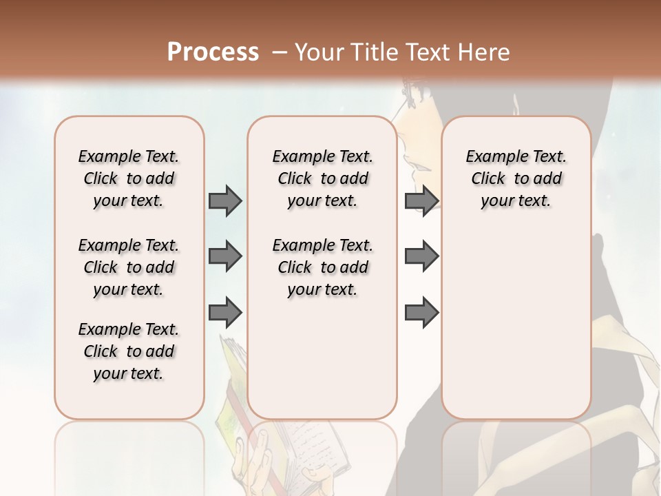 A Man Is Reading A Book In Front Of A Wall PowerPoint Template
