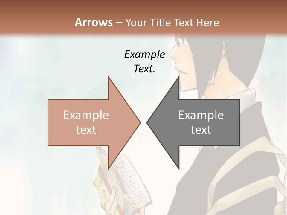 A Man Is Reading A Book In Front Of A Wall PowerPoint Template