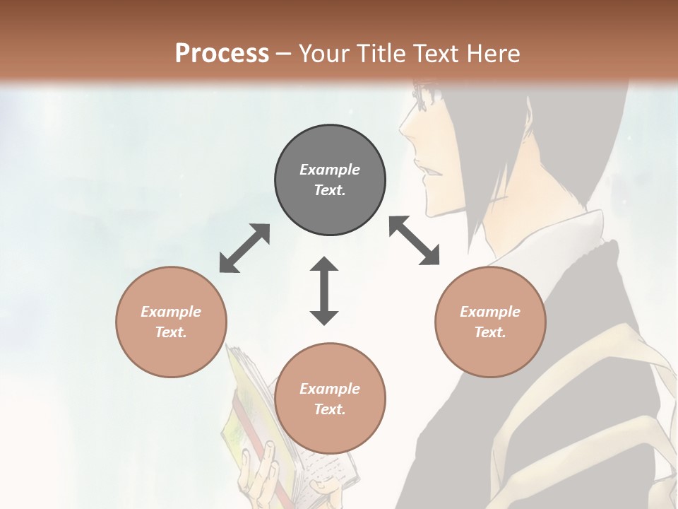 A Man Is Reading A Book In Front Of A Wall PowerPoint Template