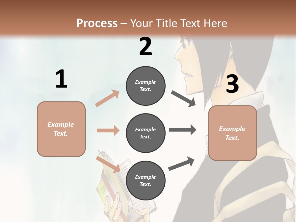 A Man Is Reading A Book In Front Of A Wall PowerPoint Template
