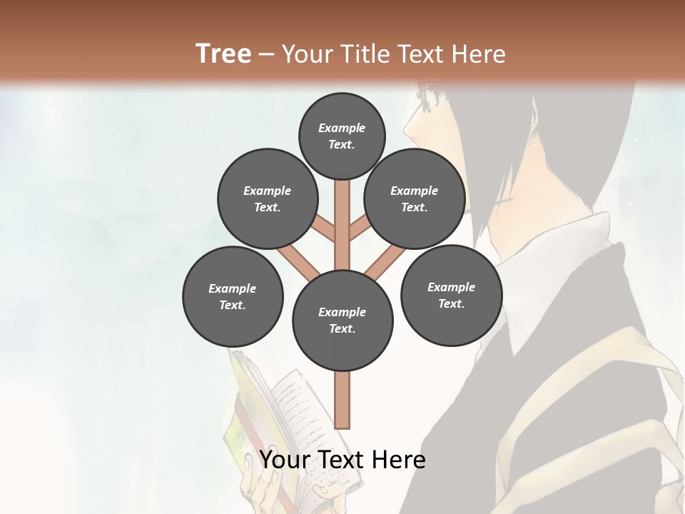 A Man Is Reading A Book In Front Of A Wall PowerPoint Template