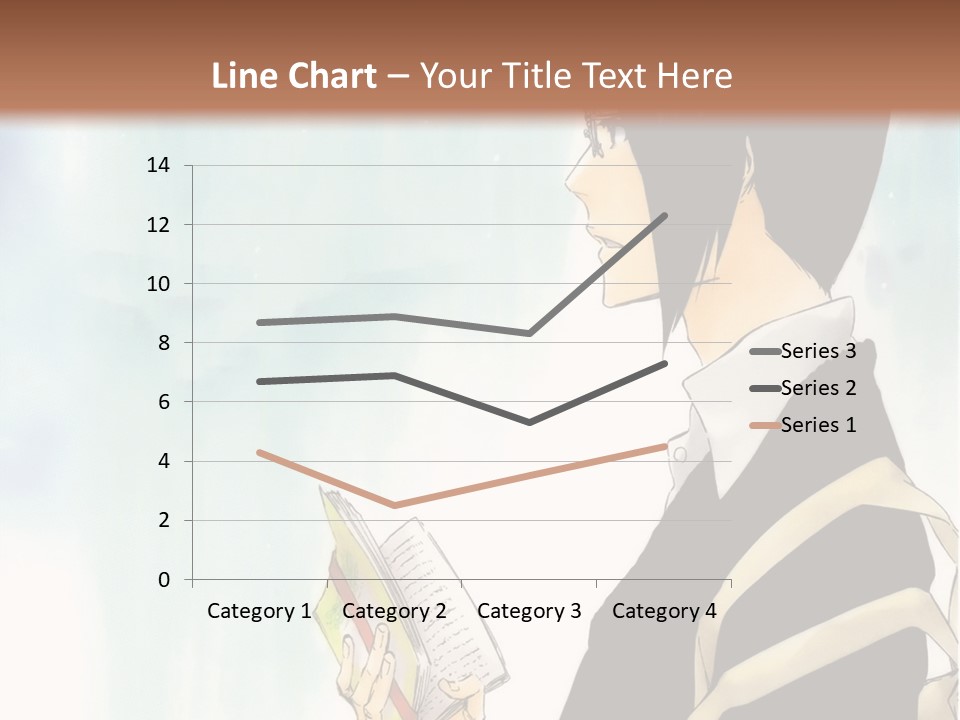 A Man Is Reading A Book In Front Of A Wall PowerPoint Template