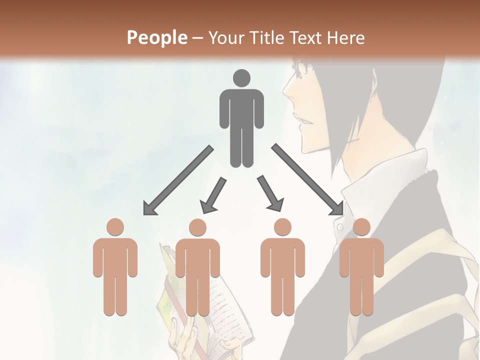 A Man Is Reading A Book In Front Of A Wall PowerPoint Template