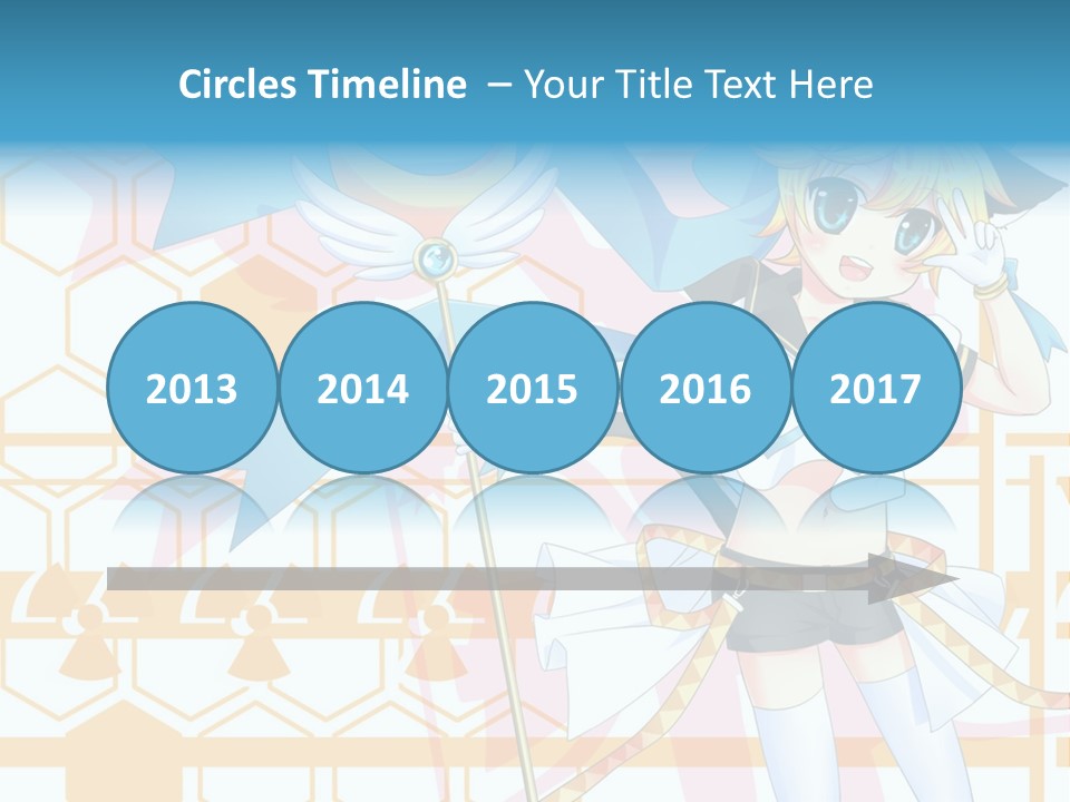 A Anime Character Holding A Blue Umbrella PowerPoint Template