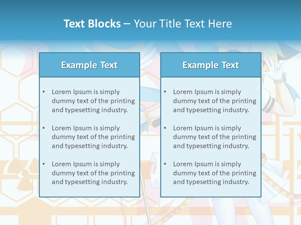 A Anime Character Holding A Blue Umbrella PowerPoint Template