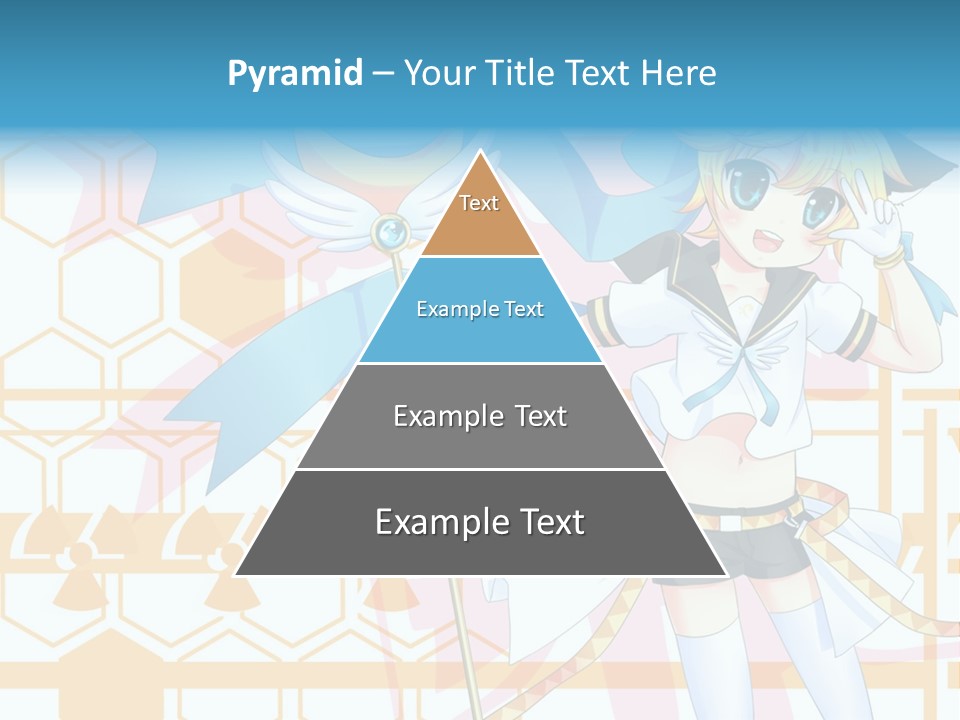 A Anime Character Holding A Blue Umbrella PowerPoint Template