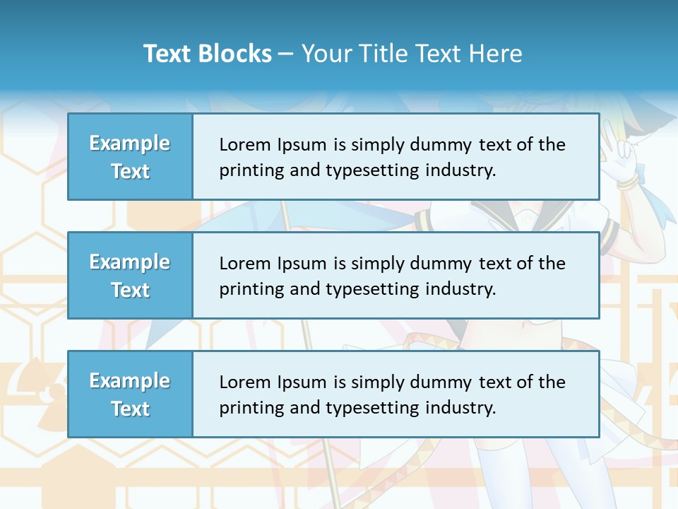 A Anime Character Holding A Blue Umbrella PowerPoint Template