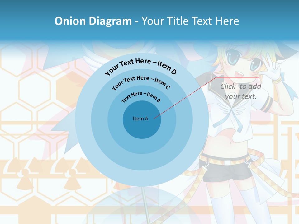 A Anime Character Holding A Blue Umbrella PowerPoint Template