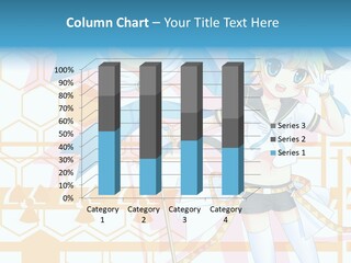 A Anime Character Holding A Blue Umbrella PowerPoint Template