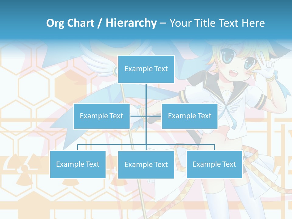 A Anime Character Holding A Blue Umbrella PowerPoint Template