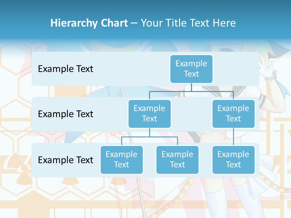 A Anime Character Holding A Blue Umbrella PowerPoint Template