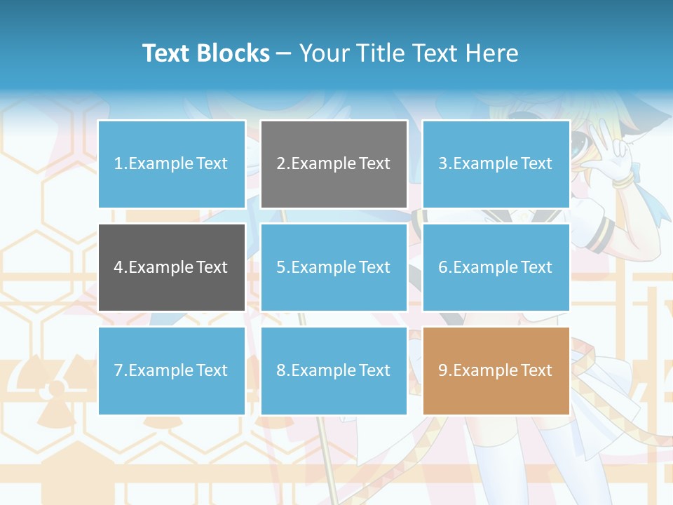 A Anime Character Holding A Blue Umbrella PowerPoint Template