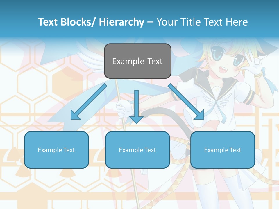 A Anime Character Holding A Blue Umbrella PowerPoint Template