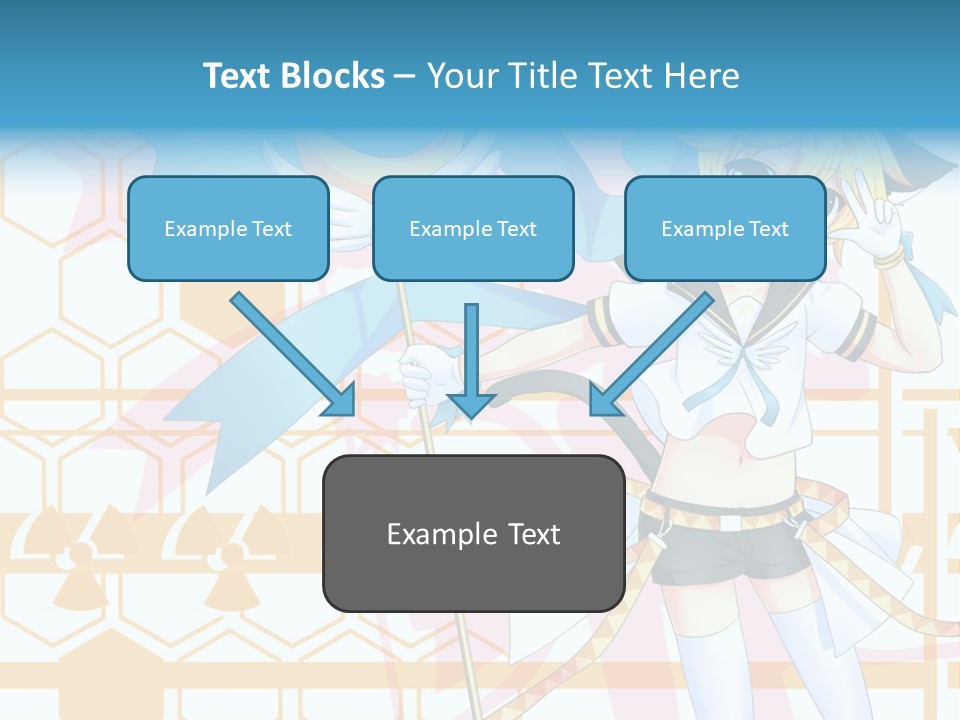 A Anime Character Holding A Blue Umbrella PowerPoint Template