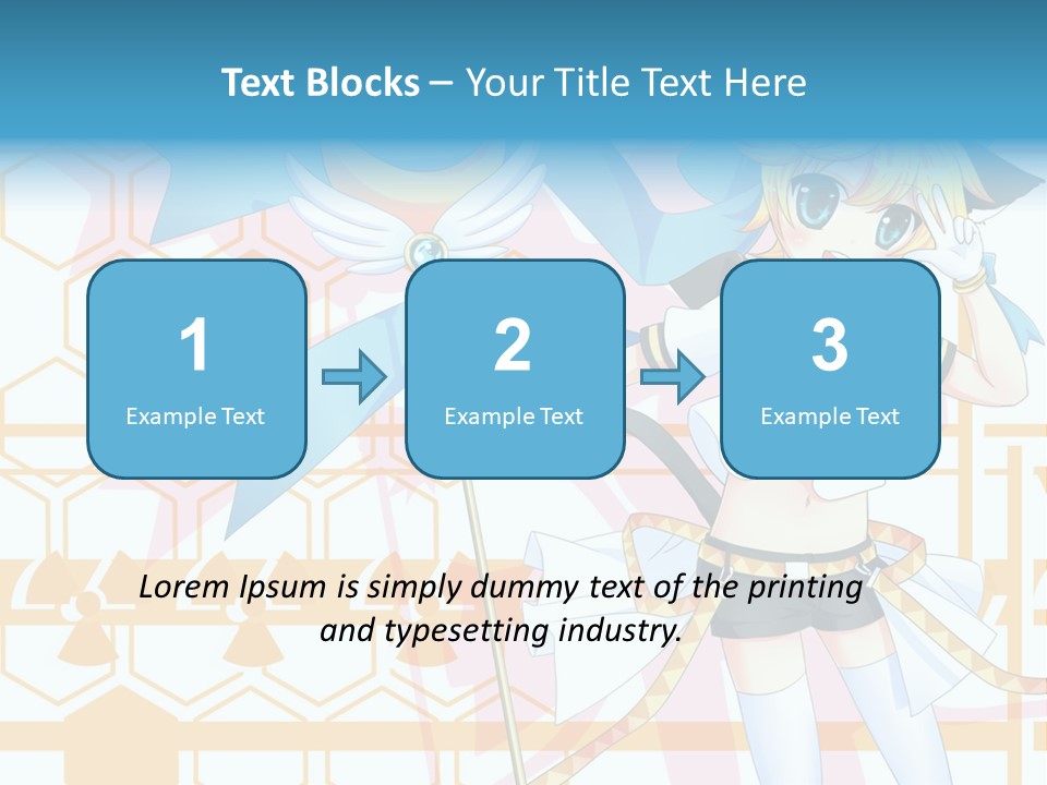 A Anime Character Holding A Blue Umbrella PowerPoint Template