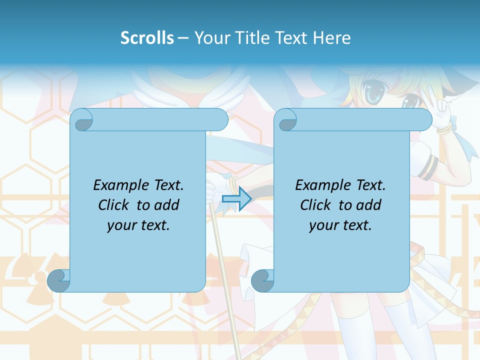 A Anime Character Holding A Blue Umbrella PowerPoint Template