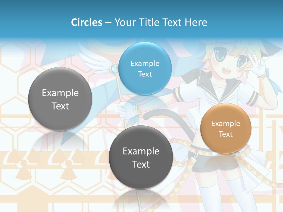 A Anime Character Holding A Blue Umbrella PowerPoint Template