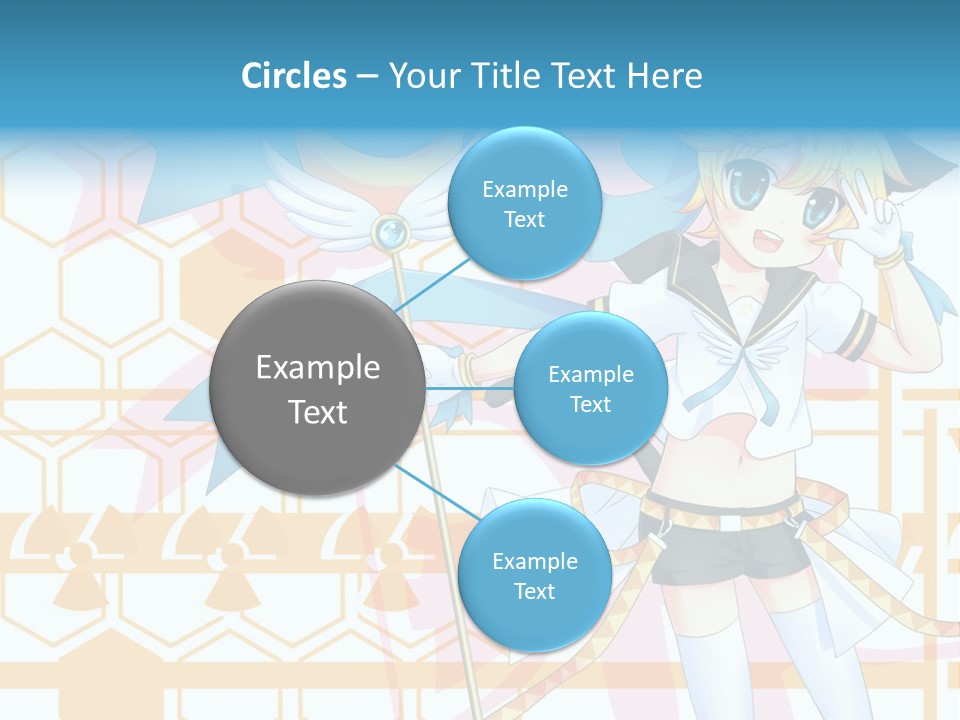 A Anime Character Holding A Blue Umbrella PowerPoint Template
