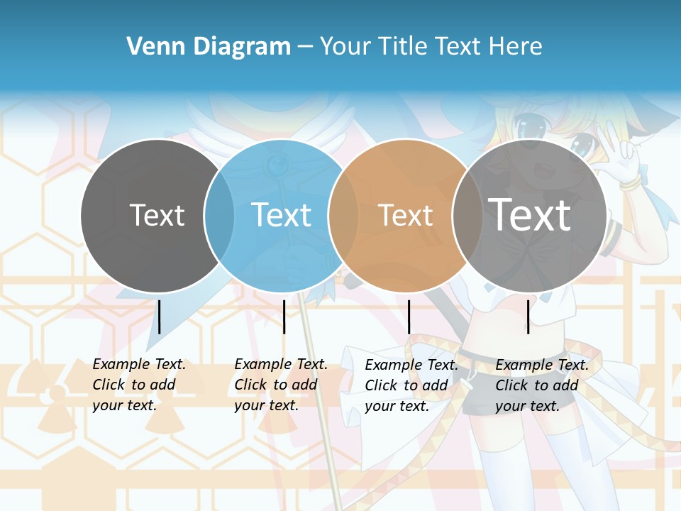 A Anime Character Holding A Blue Umbrella PowerPoint Template