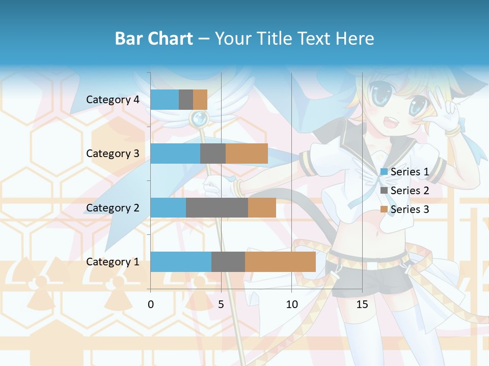 A Anime Character Holding A Blue Umbrella PowerPoint Template