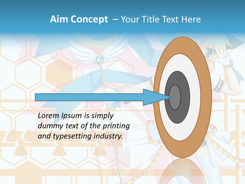 A Anime Character Holding A Blue Umbrella PowerPoint Template