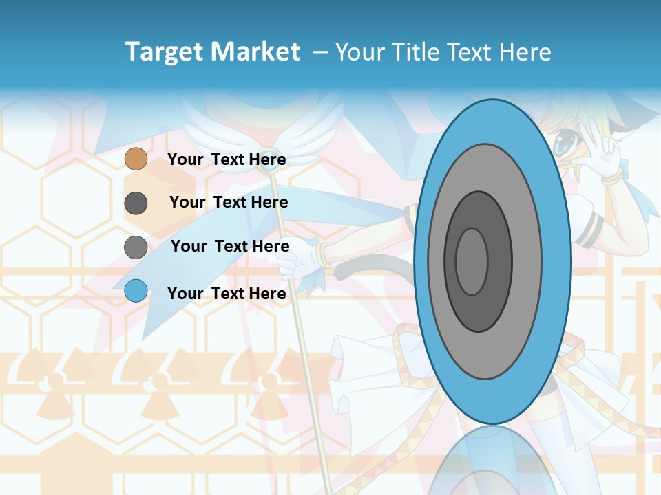 A Anime Character Holding A Blue Umbrella PowerPoint Template