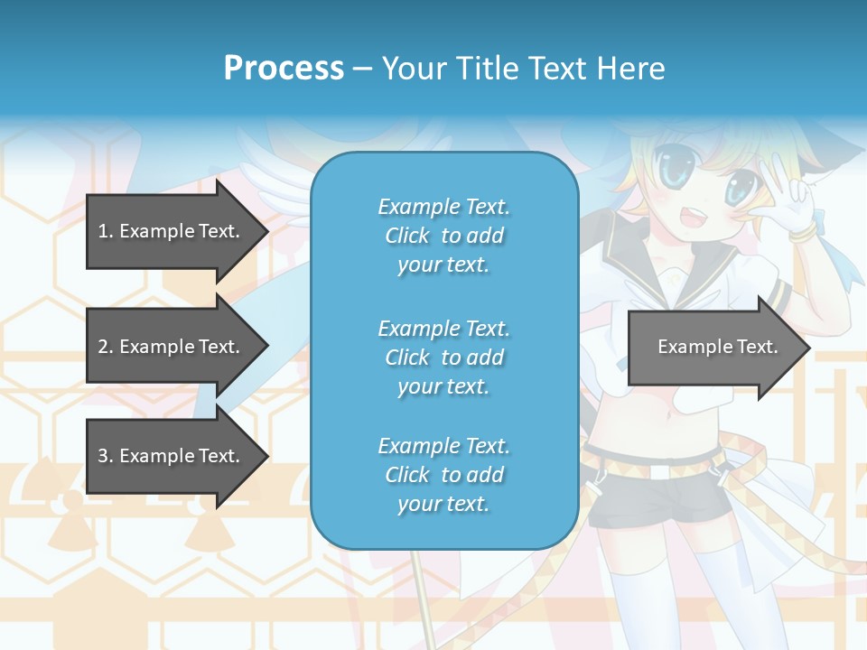 A Anime Character Holding A Blue Umbrella PowerPoint Template