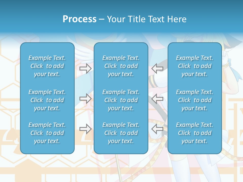 A Anime Character Holding A Blue Umbrella PowerPoint Template