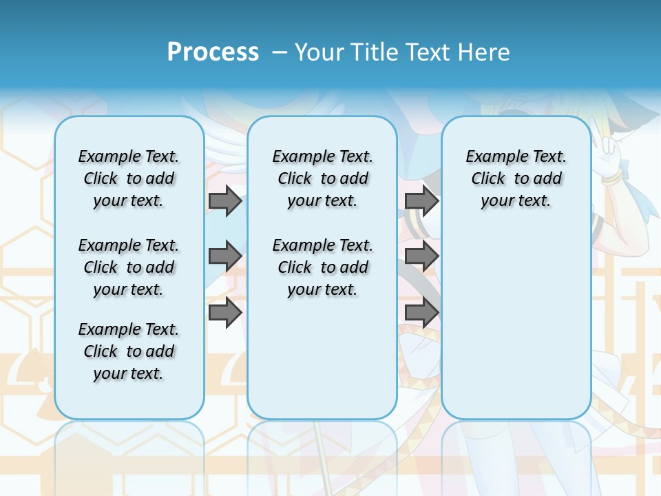 A Anime Character Holding A Blue Umbrella PowerPoint Template