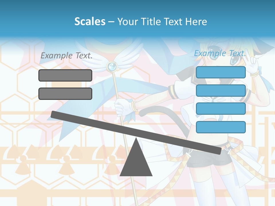 A Anime Character Holding A Blue Umbrella PowerPoint Template