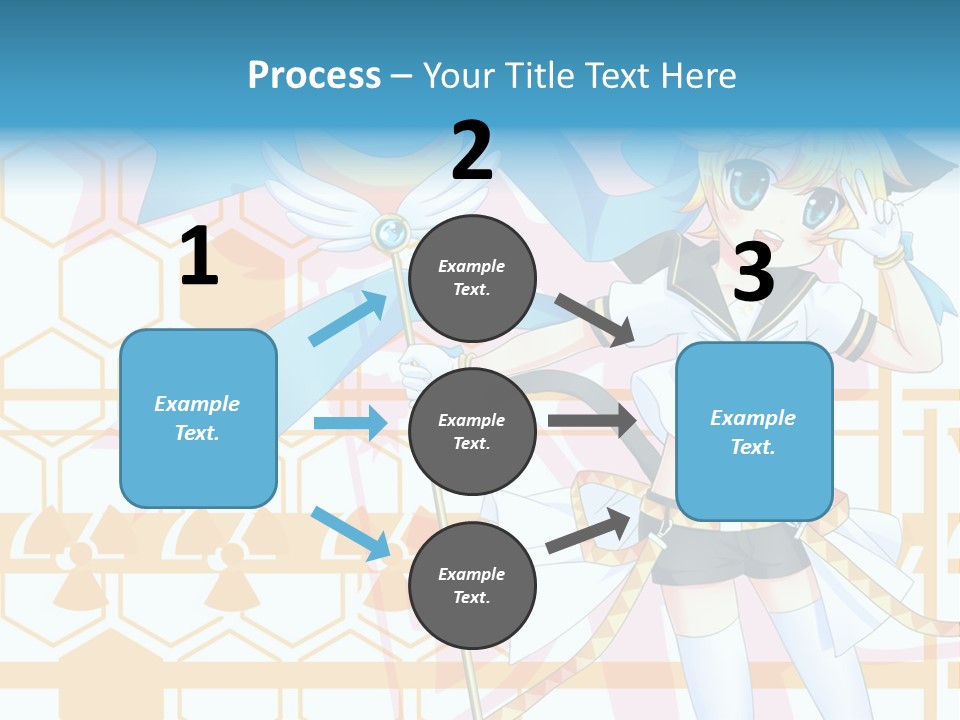 A Anime Character Holding A Blue Umbrella PowerPoint Template