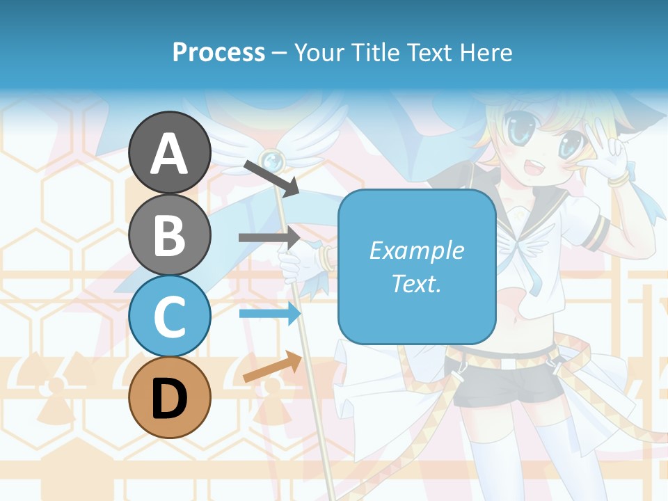 A Anime Character Holding A Blue Umbrella PowerPoint Template