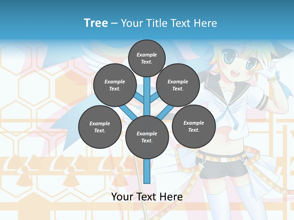 A Anime Character Holding A Blue Umbrella PowerPoint Template