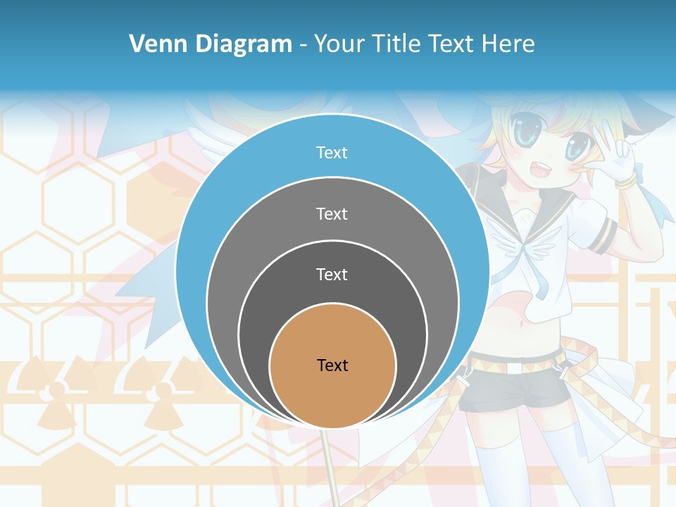 A Anime Character Holding A Blue Umbrella PowerPoint Template