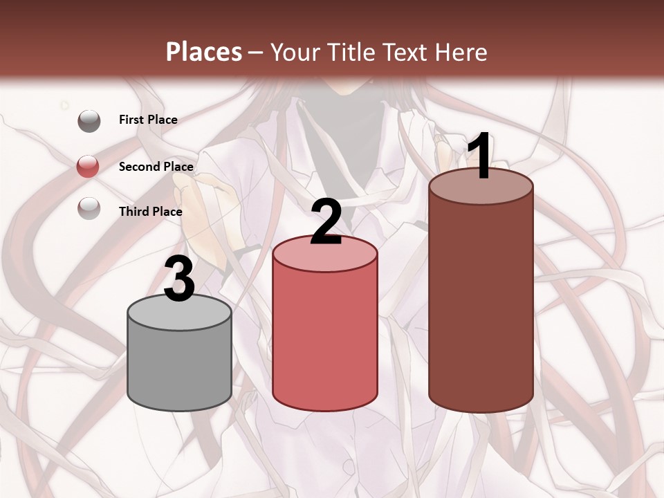 A Woman With Red Hair Is Standing In Front Of A Tree PowerPoint Template