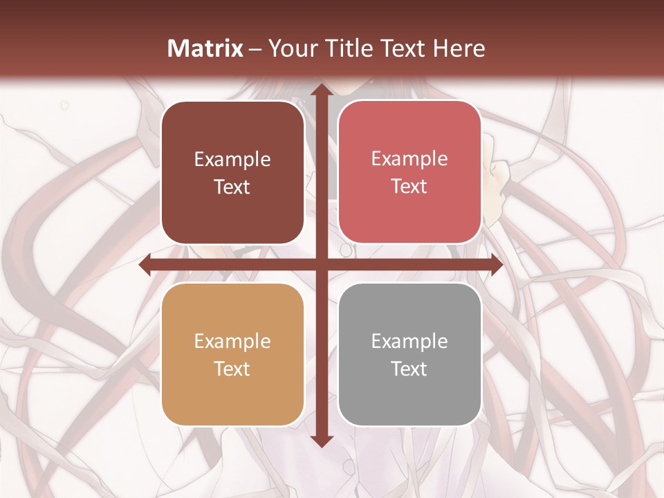 A Woman With Red Hair Is Standing In Front Of A Tree PowerPoint Template