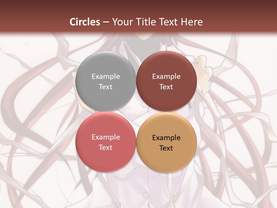 A Woman With Red Hair Is Standing In Front Of A Tree PowerPoint Template