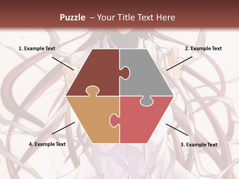 A Woman With Red Hair Is Standing In Front Of A Tree PowerPoint Template